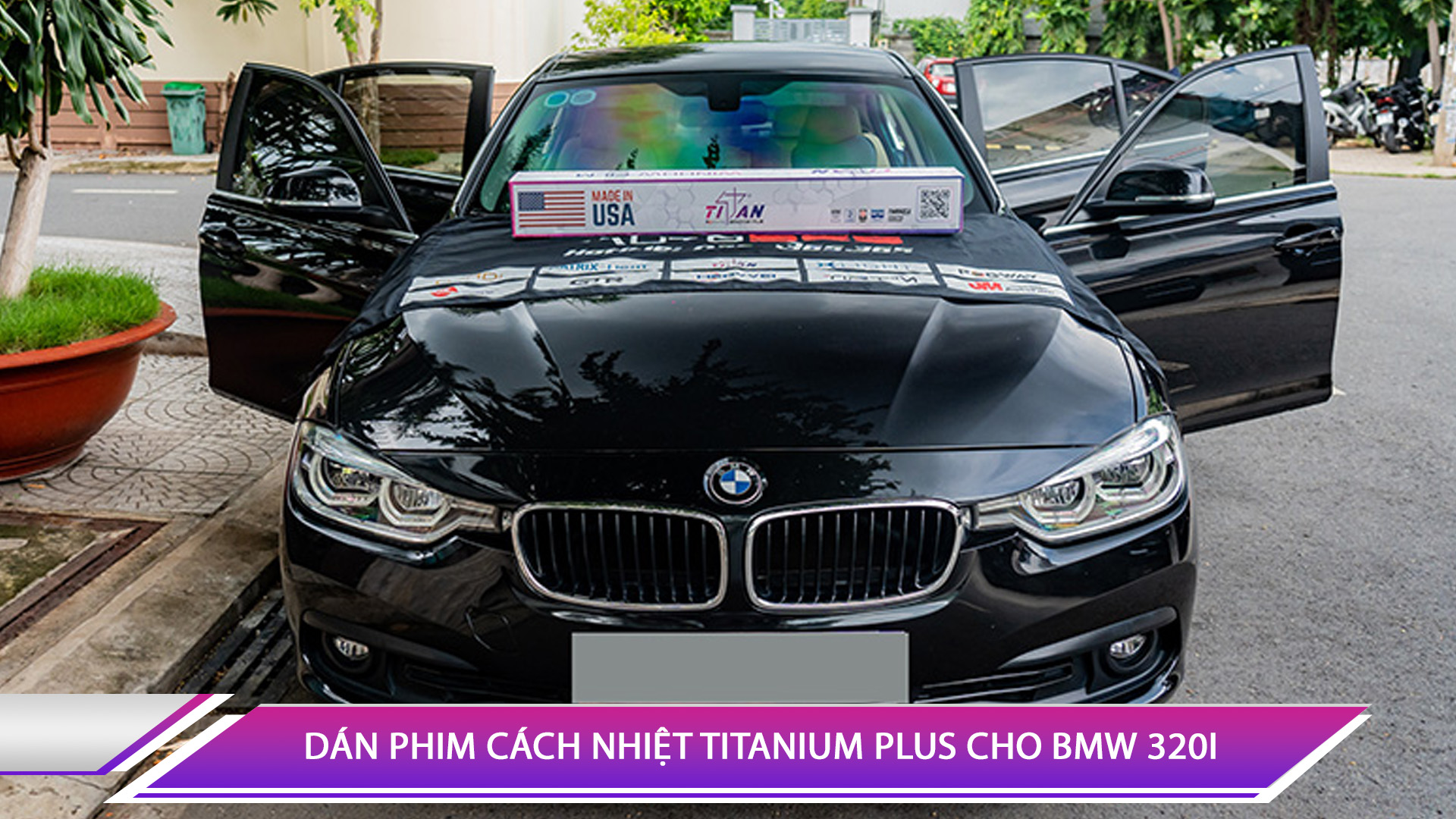 DÁN PHIM CÁCH NHIỆT TITANIUM PLUS CHO BMW 320I